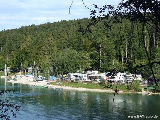 Campingplatz am Walchensee.