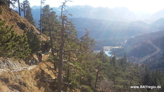 Blick zurück in Richtung Karwendelgebirge