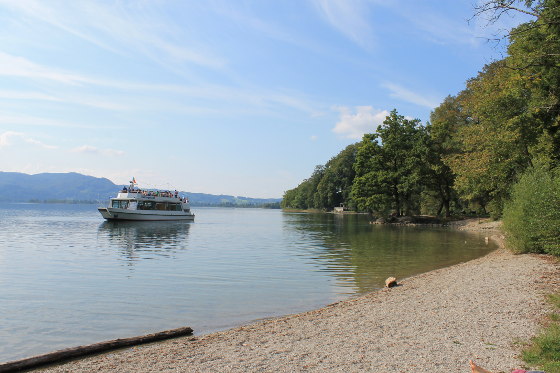 Ship at the lake Kochelsee