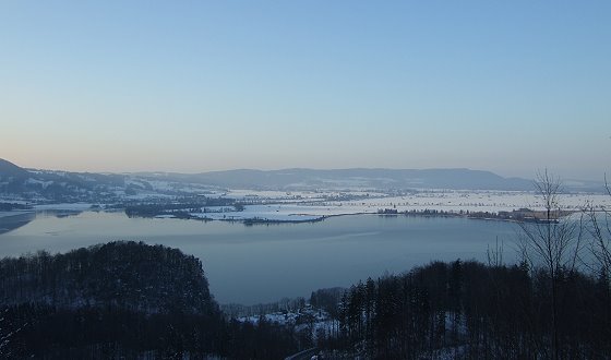 Winterabend am Kochelsee